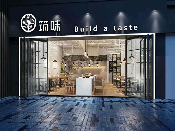 特色奶茶漢堡店裝修_奶茶吧臺裝修效果圖_奶茶店裝修