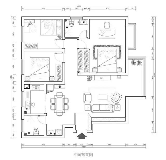 三室兩廳裝修240套方案裝修效果_建筑施工技術(shù)方案范本_裝修方案范本