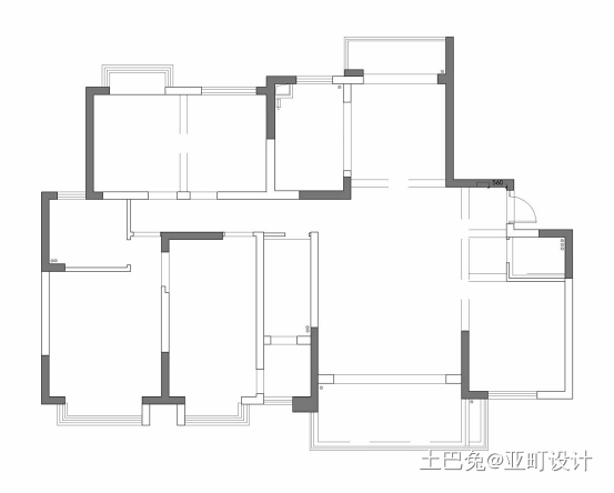 183m2三居現(xiàn)代簡(jiǎn)約裝修效果案例裝修圖片